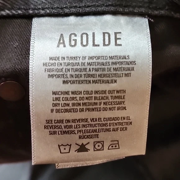 Agolde Los Angeles Black Denim Jeans - Picture 7 of 14